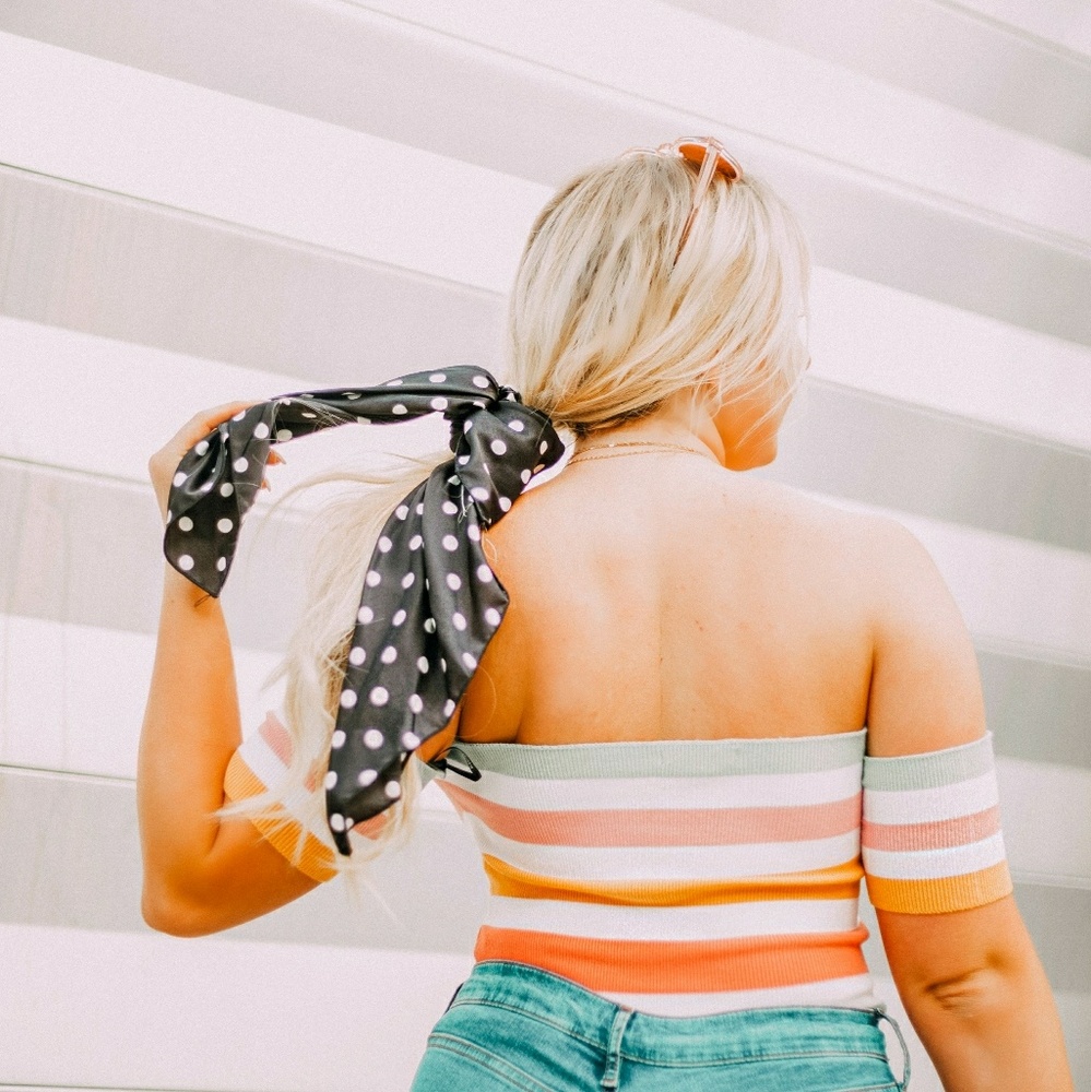 Stripped off the Shoulder top